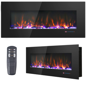 Dreamflame 42 Inch Wall Mounted Not For Recessed Electric Fireplace Heaters  LED Real Flame Indoor Fireplace