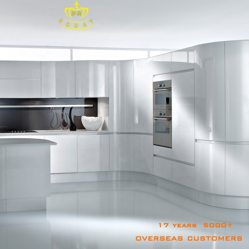 Focus on custom 17 years customers  high gloss kitchen cabinets alacena lacquer kitchens cabinets modern Kitchen Cabinet Set