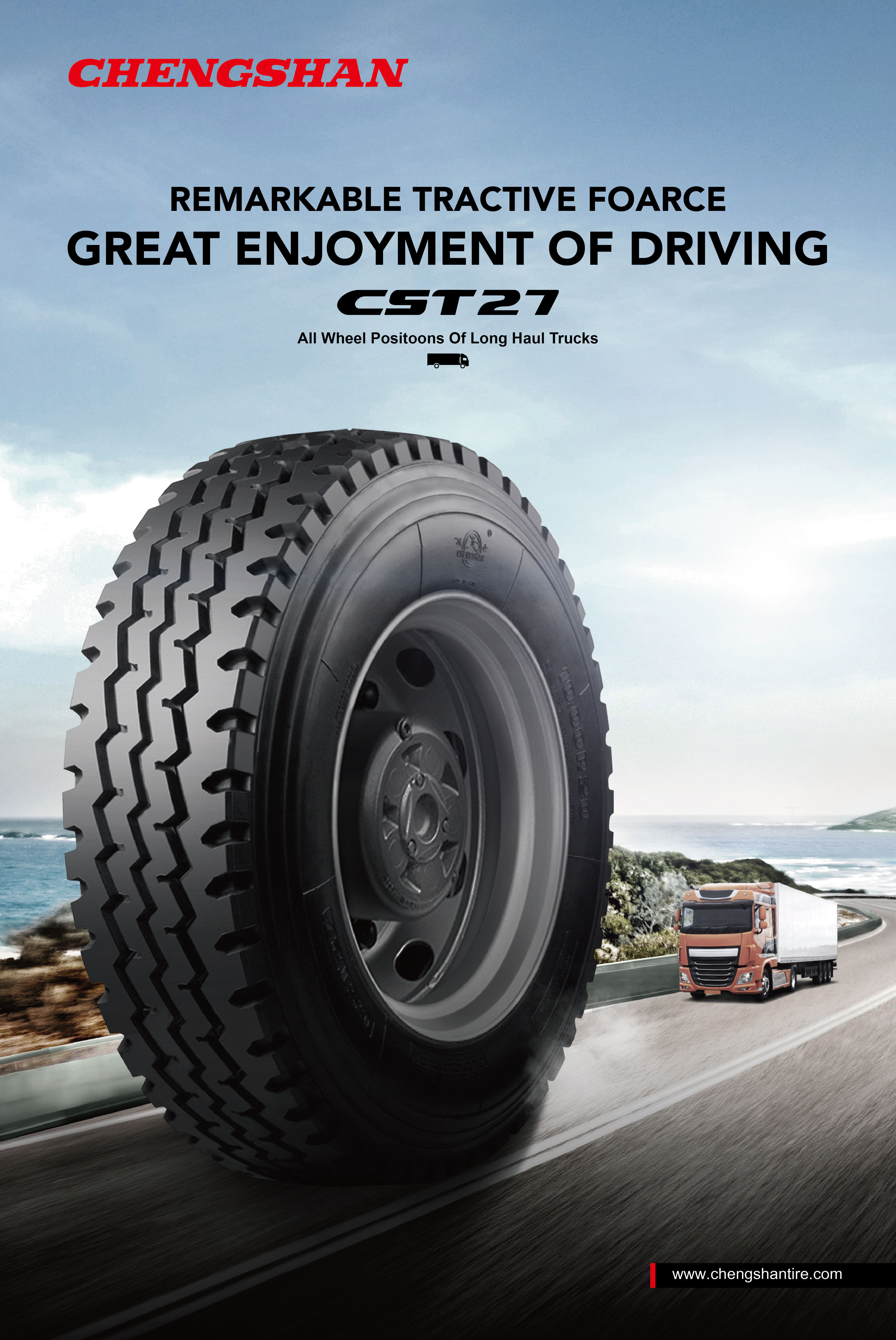 new Chengshan CST27 Regional All Position Truck Tire excellent quality new zigzug tire