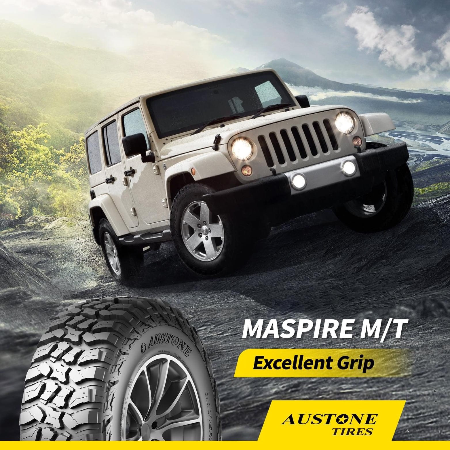 New AUSTONE tyres SUV Tire for Guatamala 31x10.5R15 Masphire MT pattern for off road