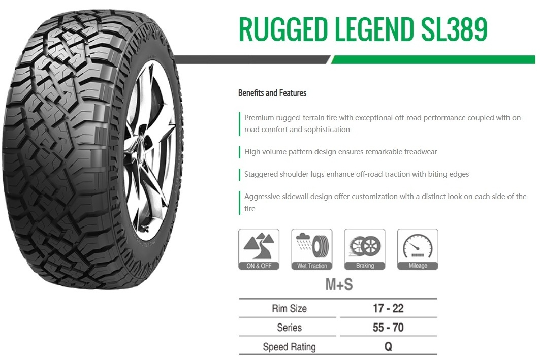 New Goodride RUGGED LEGEND SL389 SUV Tyres rugged-terrain tire