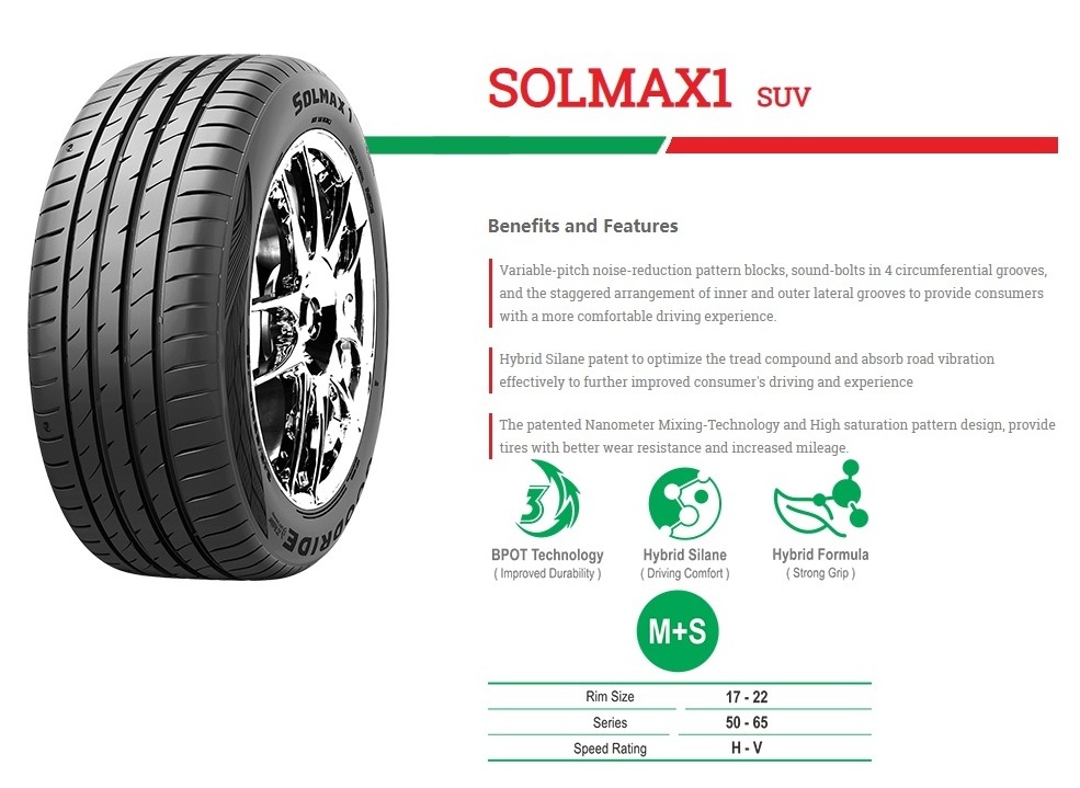 New Goodride SOLMAX1 SUV Tyres for SUV light truck strong grip