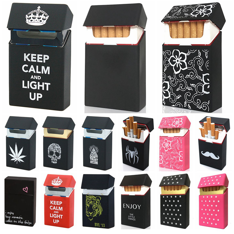 Custom Size Color Logo Printed Cardboard Cigarette Smoke Case Flip Top Blank Cigarette Paper Boxes Packaging