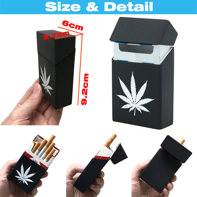 Custom Size Color Logo Printed Cardboard Cigarette Smoke Case Flip Top Blank Cigarette Paper Boxes Packaging