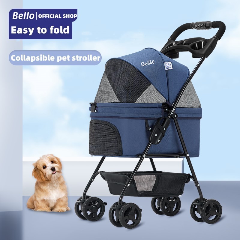 Simple wholesale cheap convenient puppy and kitty pet stroller safety pet car