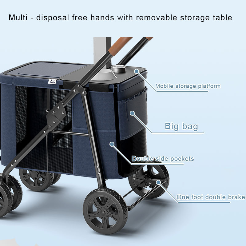 Large Stroller Wagon for Cats, Larger Dog Stroller UK by Easy Folding, Pet Stroller for 2 Dogs