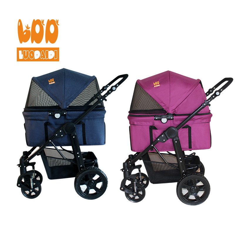 2020  pet stroller manufacturer dog  stroller detachable dog buggy