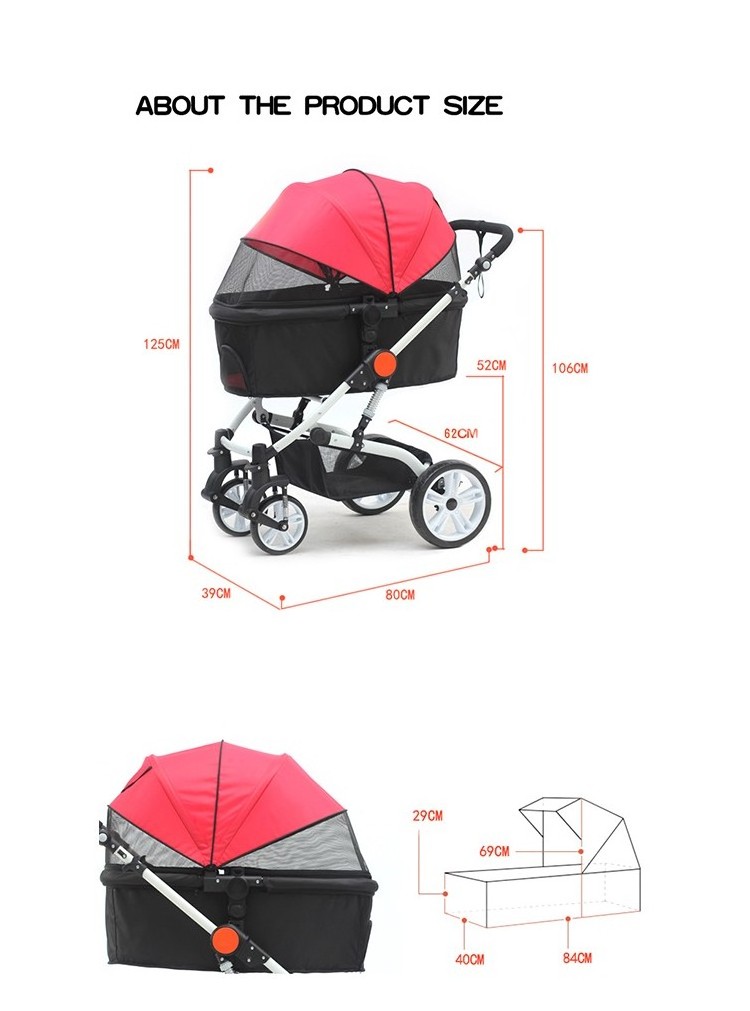 Best dog stroller 3 in one pet stroller pet buggy wholesale dog strollers