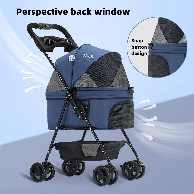 Simple wholesale cheap convenient puppy and kitty pet stroller safety pet car