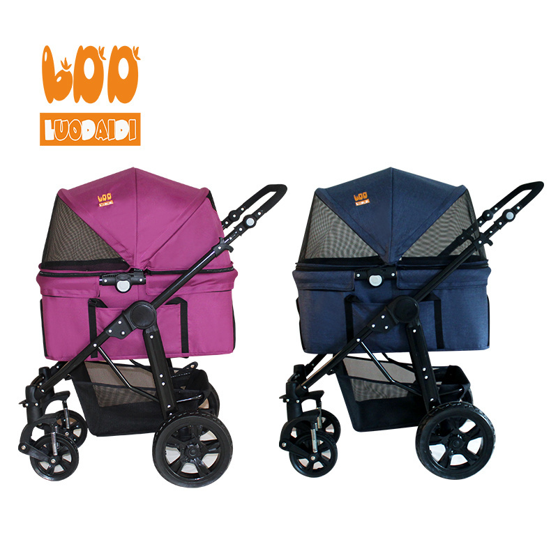 2020  pet stroller manufacturer dog  stroller detachable dog buggy