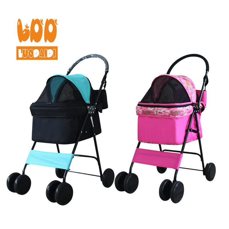 Dog cat stroller for sale foldable dog carriage cat dog stroller made in china