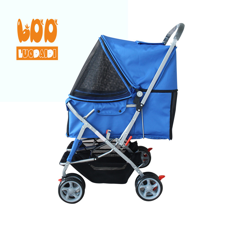 Factory Wholesale 2 Dogs Folding Trolley Twins Double Pet Stroller Dog Stroller Dog pram