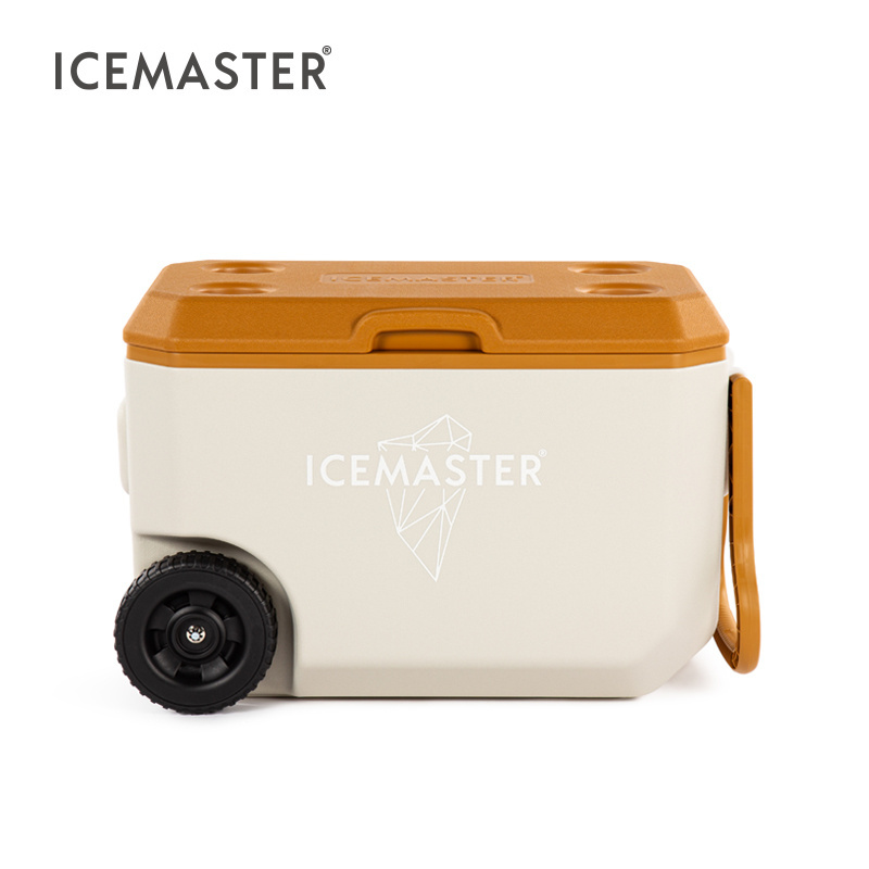 IceMaster OEM 38L outside activity insulation ice boxes insulated big cooler box plastic cooler box with wheel