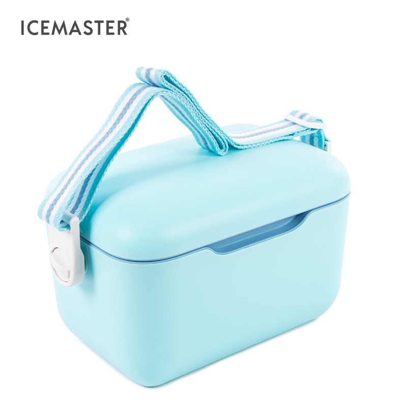 IceMaster China OEM ODM Custom 12QT Portable Plastic Picnic Camping Chest Outdoor Cooler Box with handle and strap