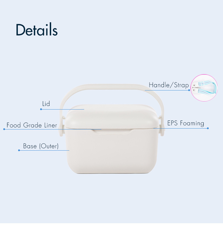 IceMaster China OEM ODM Custom 6 12 21QT Portable Plastic Picnic Camping Chest Outdoor Cooler Box with handle and strap