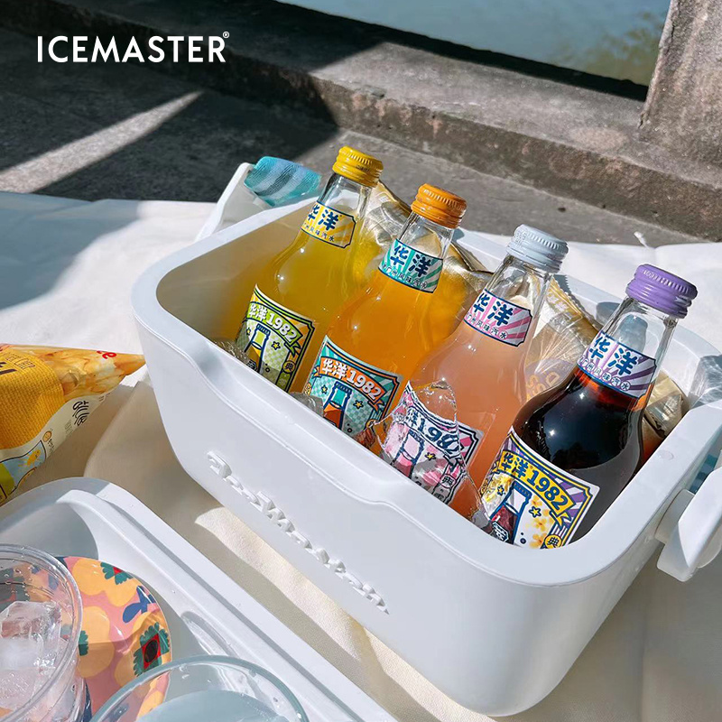 IceMaster China OEM ODM Custom 6 12 21QT Portable Plastic Picnic Camping Chest Outdoor Cooler Box with handle and strap