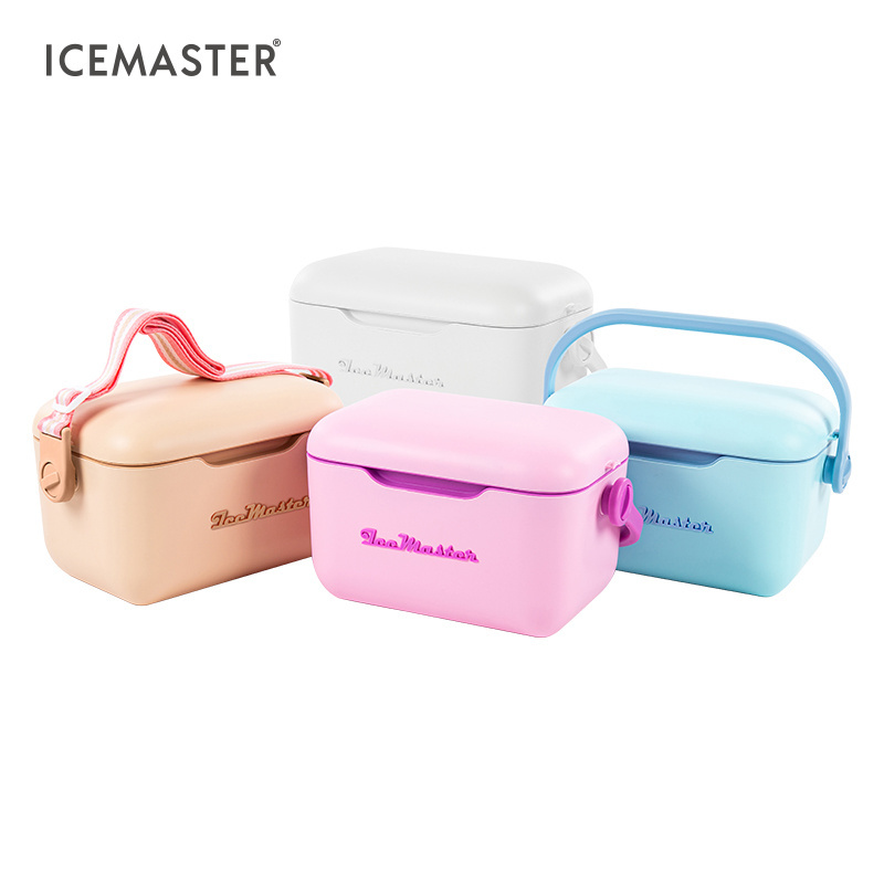 IceMaster China OEM ODM Custom 6 12 21QT Portable Plastic Picnic Camping Chest Outdoor Cooler Box with handle and strap