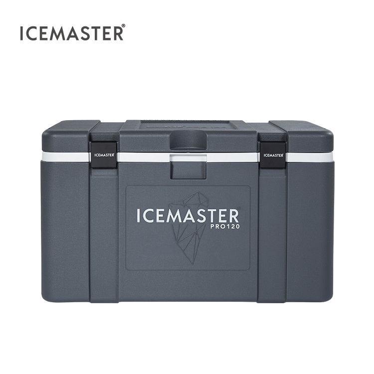 IceMaster Custom Large Capacity 120L Thickened Insulation Layer Stainless Steel Latches Big Size Ice Cooler Box For Fishing