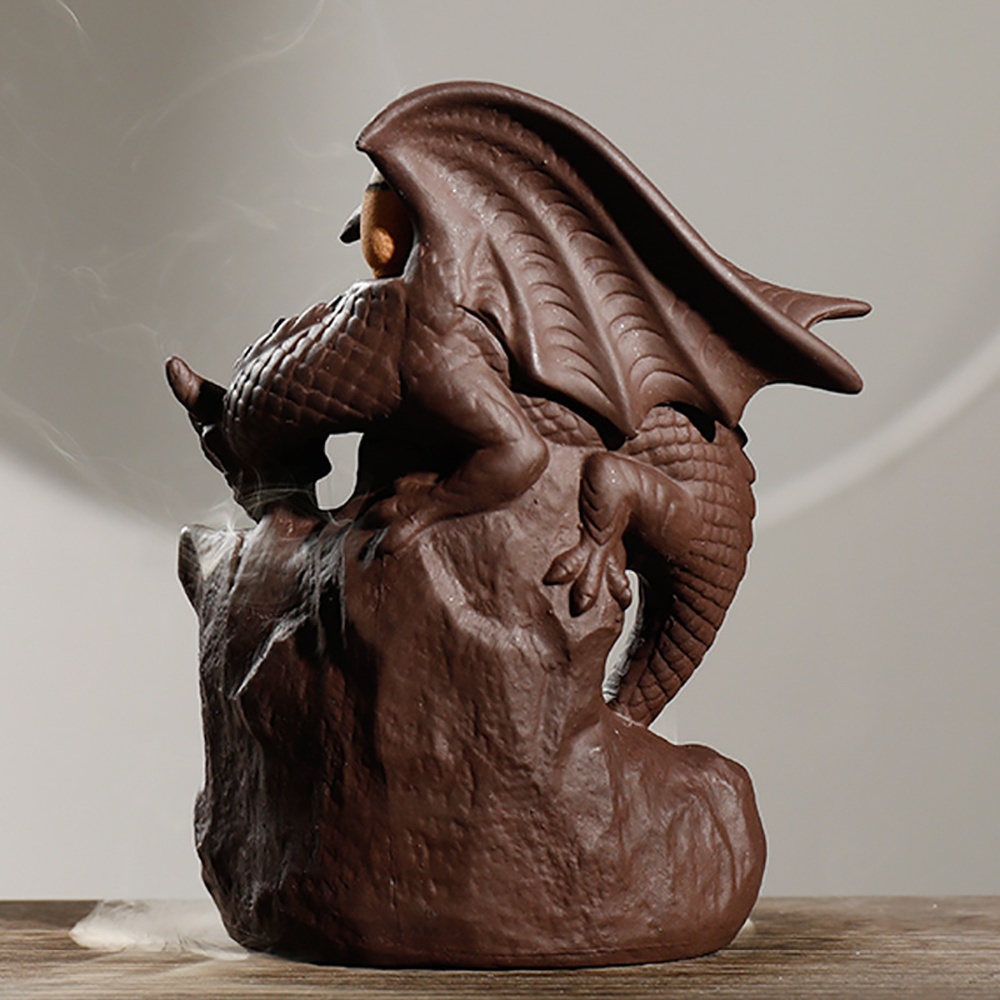 Ceramic Smoke Backflow Waterfall Aromatherapy Furnace Nordic Pterodactyl Dragon Bunker Bakhoor Incense Burner Holder Ornaments