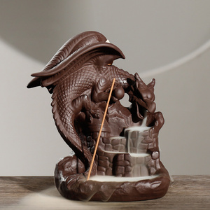 Ceramic Smoke Backflow Waterfall Aromatherapy Furnace Nordic Pterodactyl Dragon Bunker Bakhoor Incense Burner Holder Ornaments