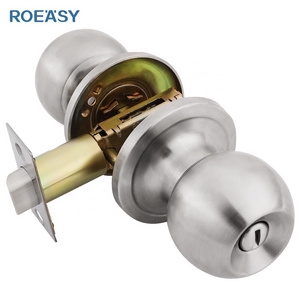 Roeasy America Standard Bathroom Privacy Entrance Tubular Knob Door Locks For Wood Door Cylindrical Door Knob Lock