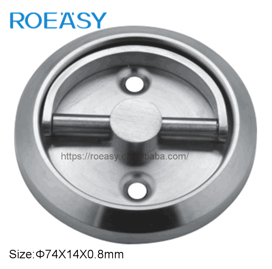 Roeasy  Stainless steel 304 Flush Pull Door Ring Handle Machine Tool Pull Handle passage/fire door handle/thumb turn  YP-001ABCD