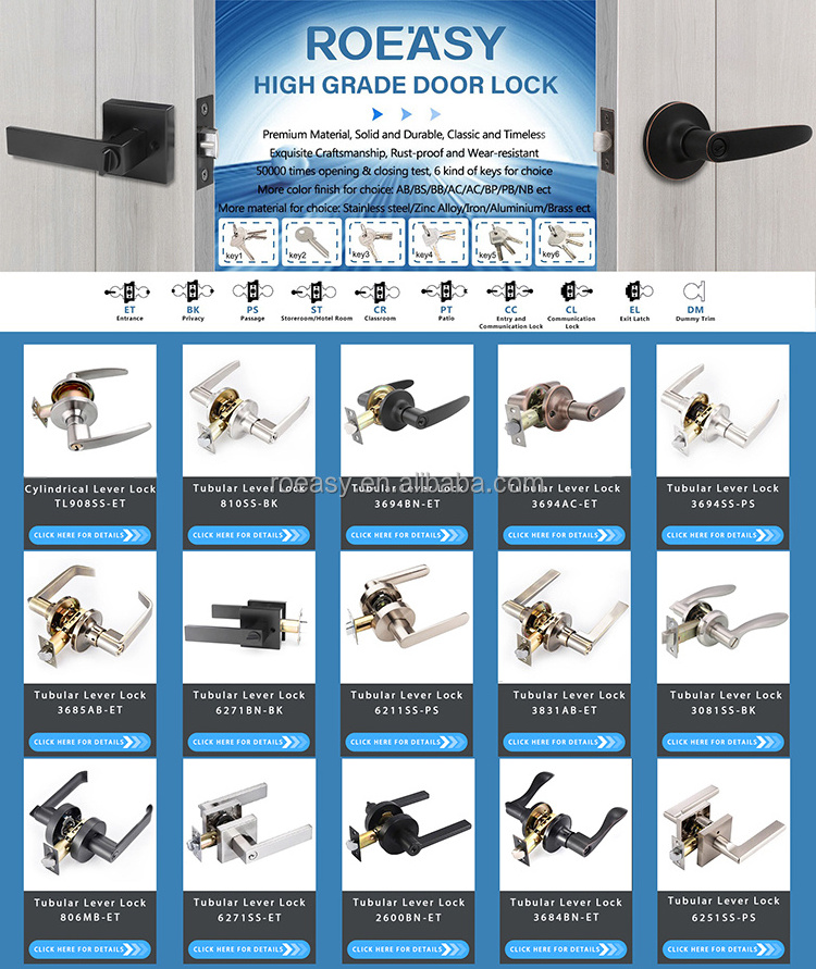 ROEASY Great Quality Euro Mortise Door Lock Body Security Door Bolt Lock