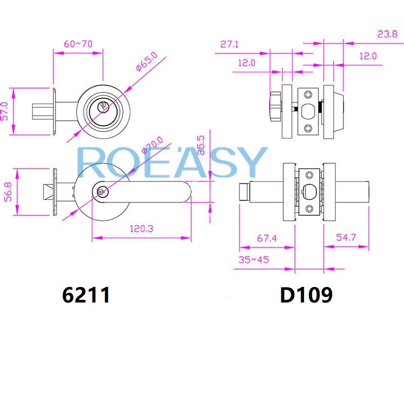 Roeasy Free sample Combination Door Lock Heavy duty Zinc Alloy Combination Locks For Safe Lock Set