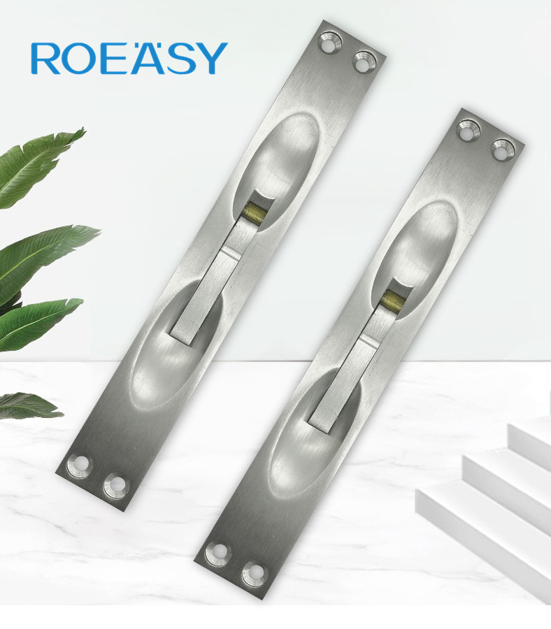 Roeasy Door Flat Bolt Surface Mounted Door Bolts Extension Security Lever Action Flush Latch Slide Door Brass Flush Bolt