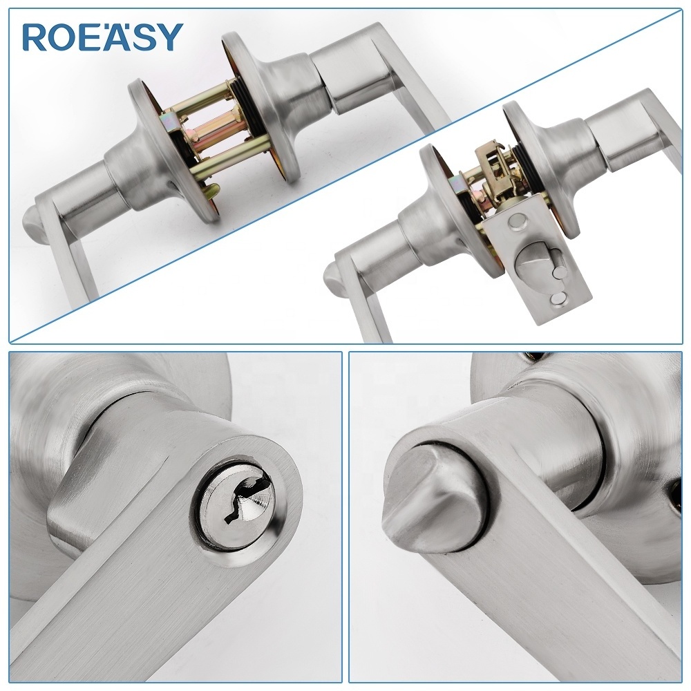 Roeasy heavy duty zinc alloy bedroom door lock  locks handle lockset privacy door locks and handles