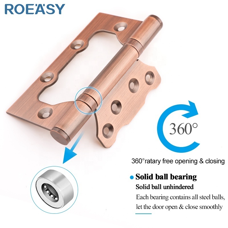 Roeasy Stainless Steel Hinges 4 Inch Flush Butterfly Double Swing SS Aluminium Door Hinges