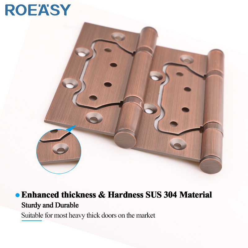 Roeasy Stainless Steel Hinges 4 Inch Flush Butterfly Double Swing SS Aluminium Door Hinges