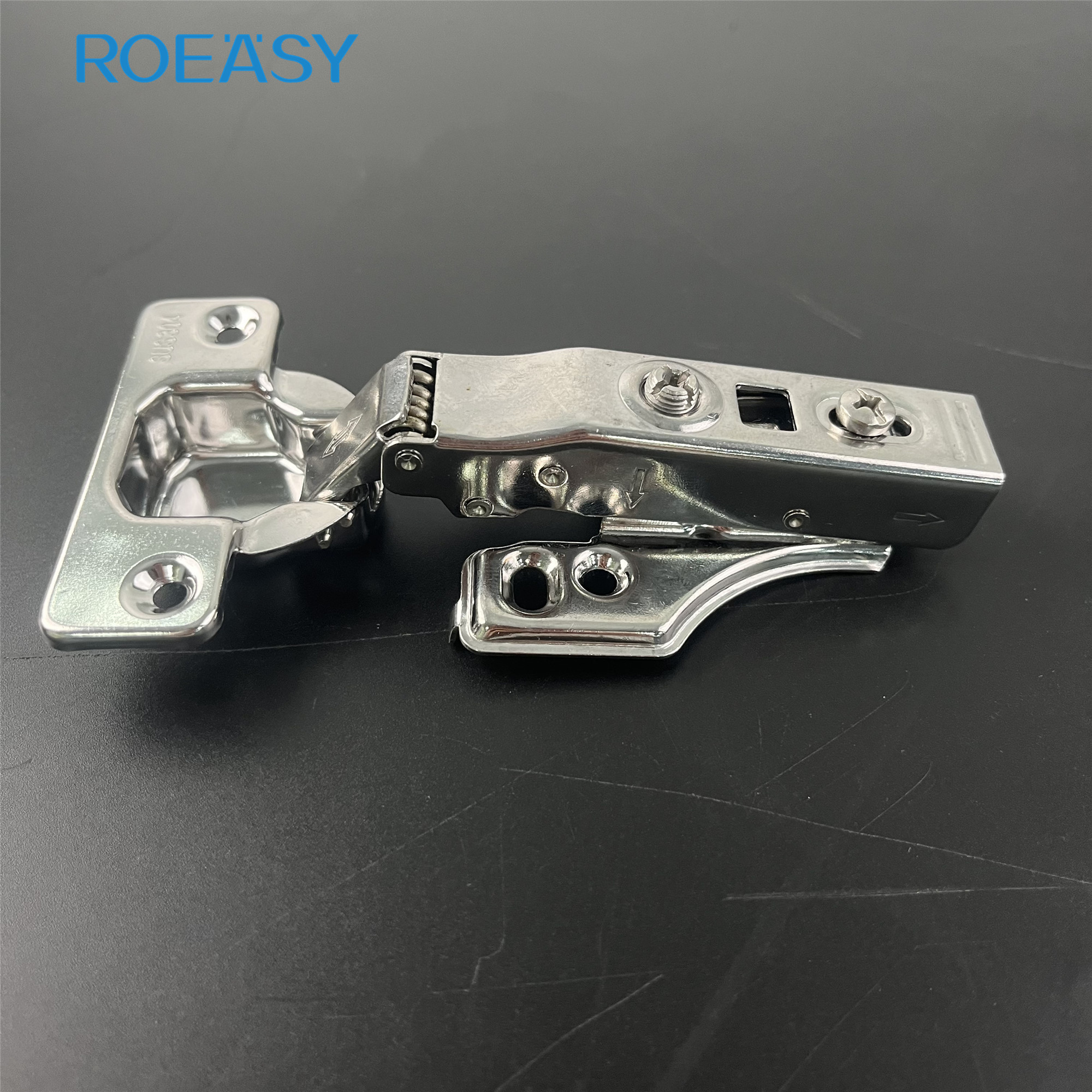 Roeasy SS304 hydraulic hinge cabinet concealed furniture hinge stainless steel cabinet hinge soft closing butterfly base