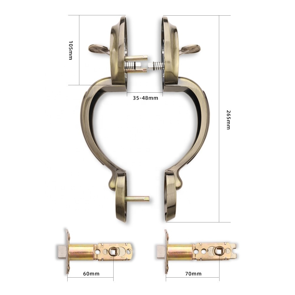 Roeasy gold main door handles price knob door cylinder lock china wholesale door lock handle cylinder with key