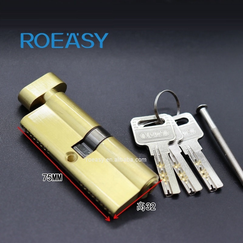 ROEASY 80mm Door Lock Cylinder With Emergency Bottom  High Quality Safe Cylinder Core Door Lock Body Lock Cylinder For Smart