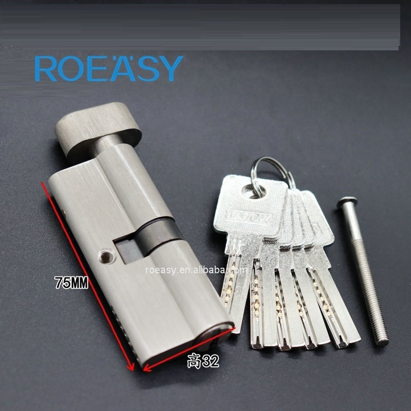 ROEASY 80mm Door Lock Cylinder With Emergency Bottom  High Quality Safe Cylinder Core Door Lock Body Lock Cylinder For Smart