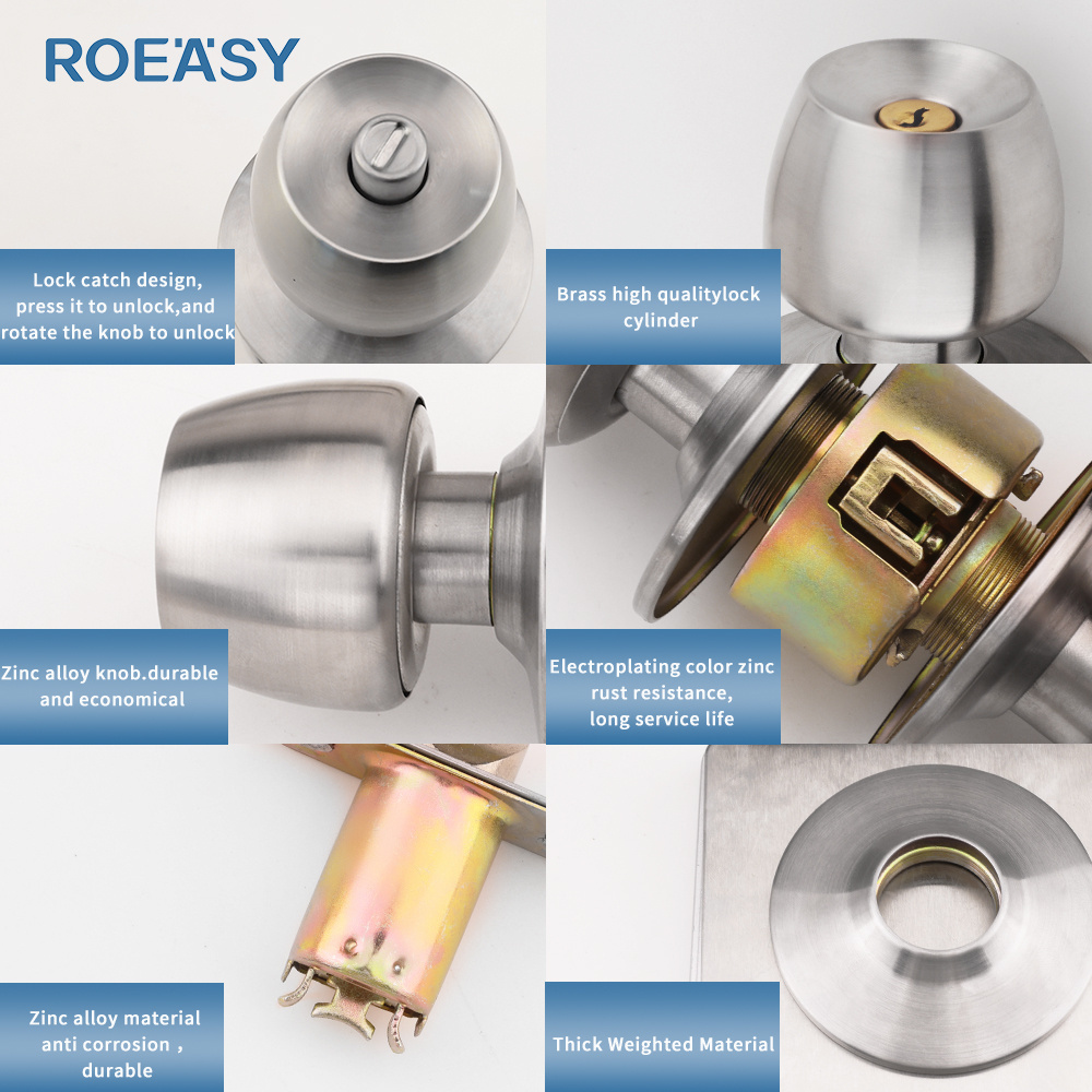 Roeasy exterior door residential lock set heavy duty cargo glass door lock system