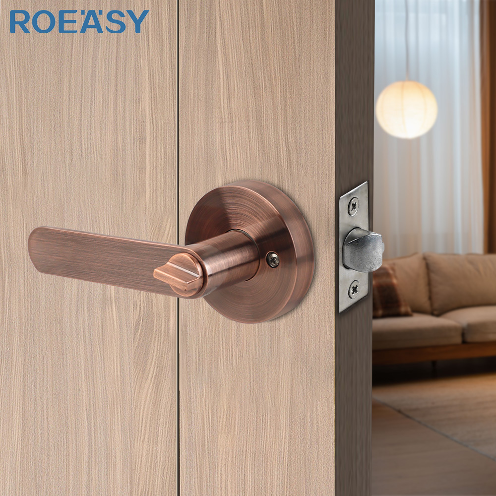 Roeasy door handle set security door handle grip lock or standard china wholesale door lever handle set