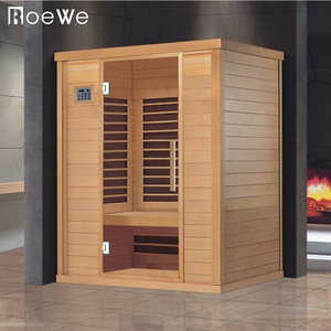 infrared dry steam sauna with glass door,  portable far Infrared sauna box, hemlock wood sauna bath cabin