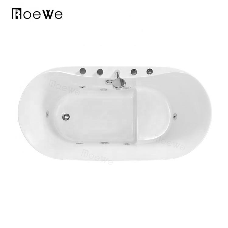 1500mm 59inch small stand alone jetted tubs massage bathtub freestanding modern bathroom bath tub mini whirlpool tub for adults