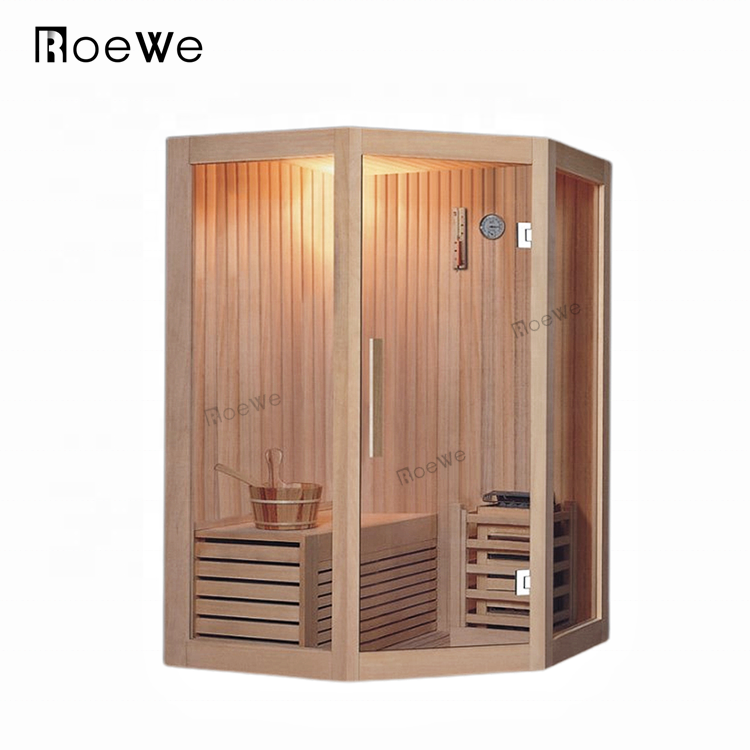 portable home sauna, hemlock wooden 2 person sauna with stove heater, dry steam sauna room