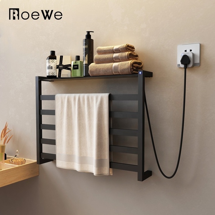 roewe smart towel warmer rail, modern stainless towel dryer bathroom electric towel heater rack