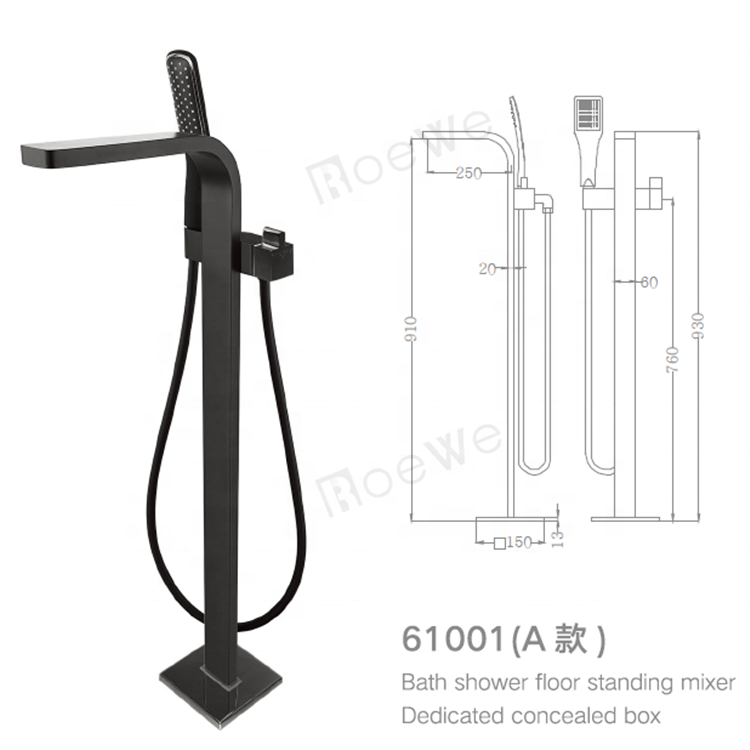 CUPC approved bathroom shower mixer floor standing tap matching stand bath tub, brass floor mounted  freestanding bathtub faucet