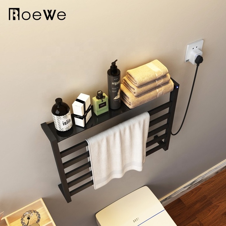 roewe smart towel warmer rail, modern stainless towel dryer bathroom electric towel heater rack