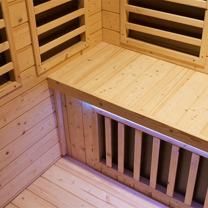 1200mm dry sauna hemlock two person Saunaking Infrared Sauna Room