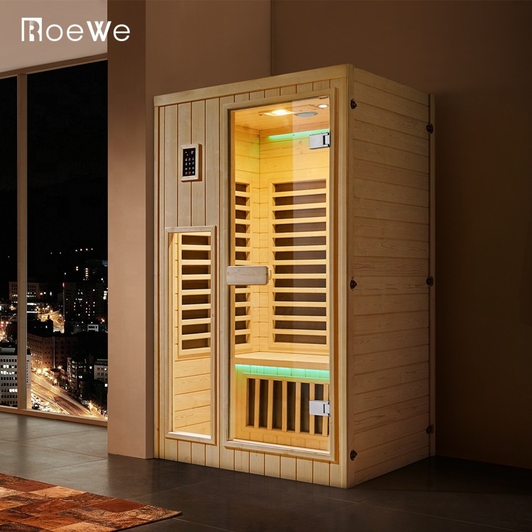 1200mm dry sauna hemlock two person Saunaking Infrared Sauna Room