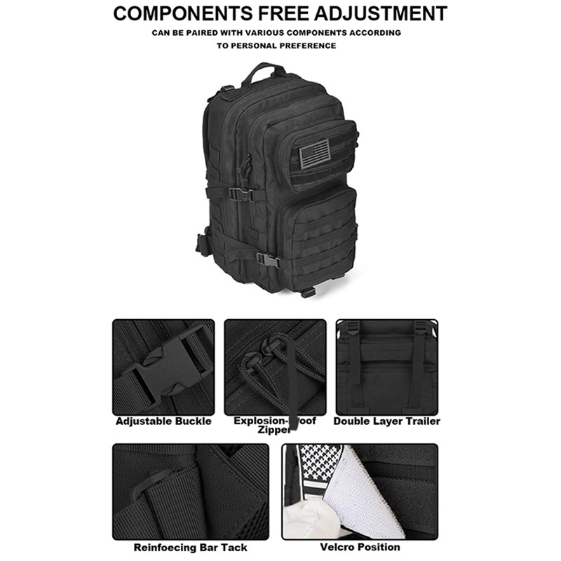 Custom Logo Factory Wholesale Polyester Tactical Backpacks Hiking Camping Travel Backpack For Unisex