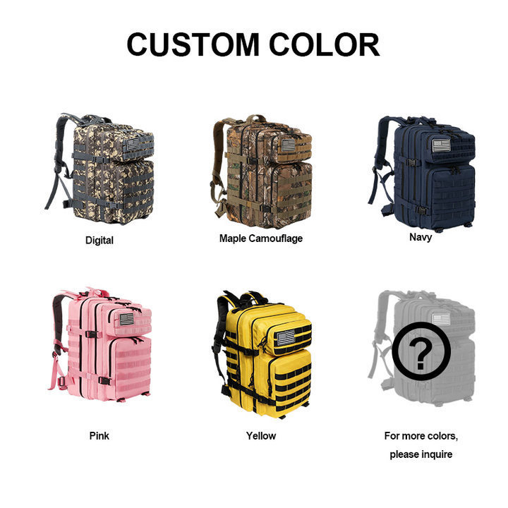 Custom Logo Factory Wholesale Polyester Tactical Backpacks Hiking Camping Travel Backpack For Unisex