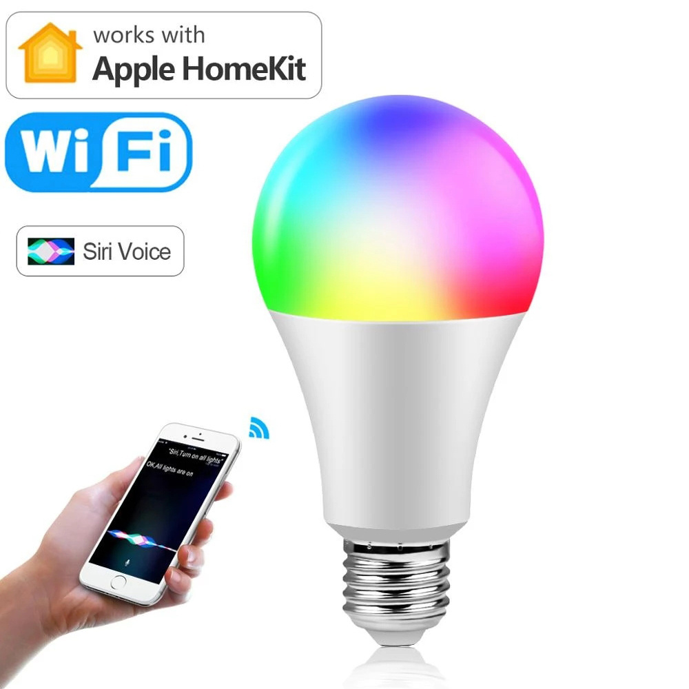 Homekit APP Control WIFI Smart LED light Bulb 9W E27 LED lamp 110V 220V Siri Voice Control Dohome For Alexa Echo Google Home