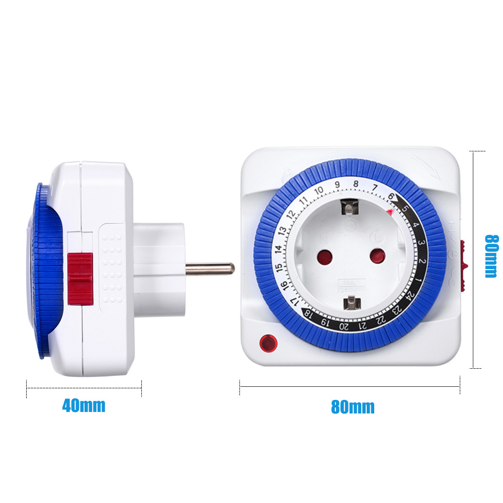 EU/US Mechanical Timer Socket Energy Saving Socket Protector Timing Switch/Plug In Timer Switch